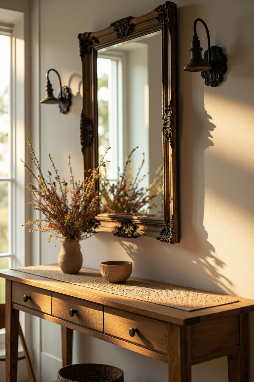 Anchor with a statement mirror