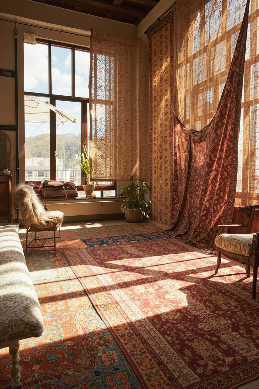 Artful Rugscapes: Layering Patterns for Depth and Flow - Boho Home Decor