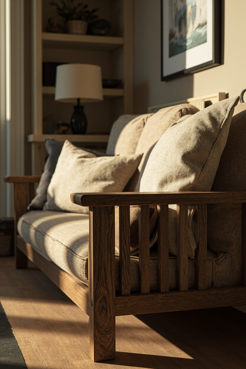 Bench-Arm Sofas for Narrow Rooms