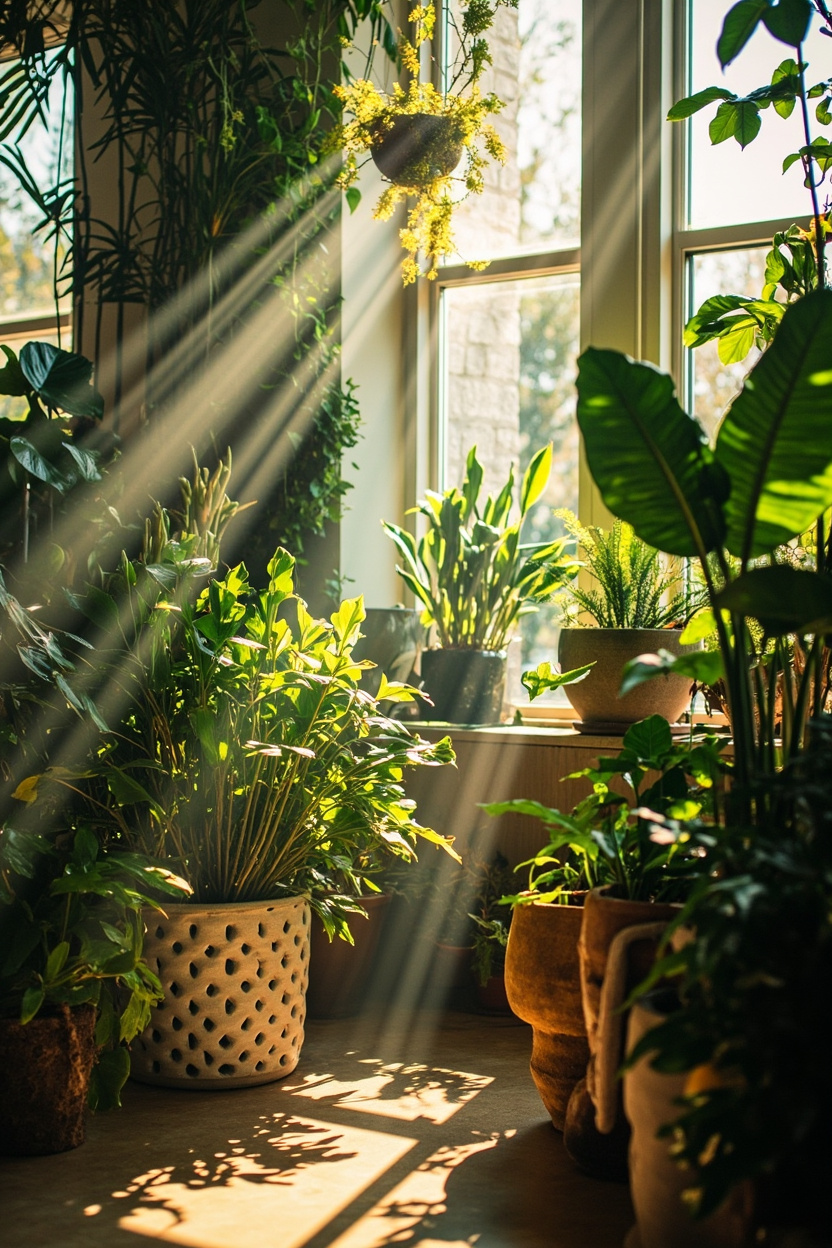 Biophilic Boho: Indoor Jungle Styling with Sculptural Planters - Boho Home Decor