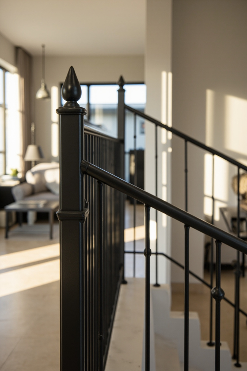 Black Steel Frame Balusters