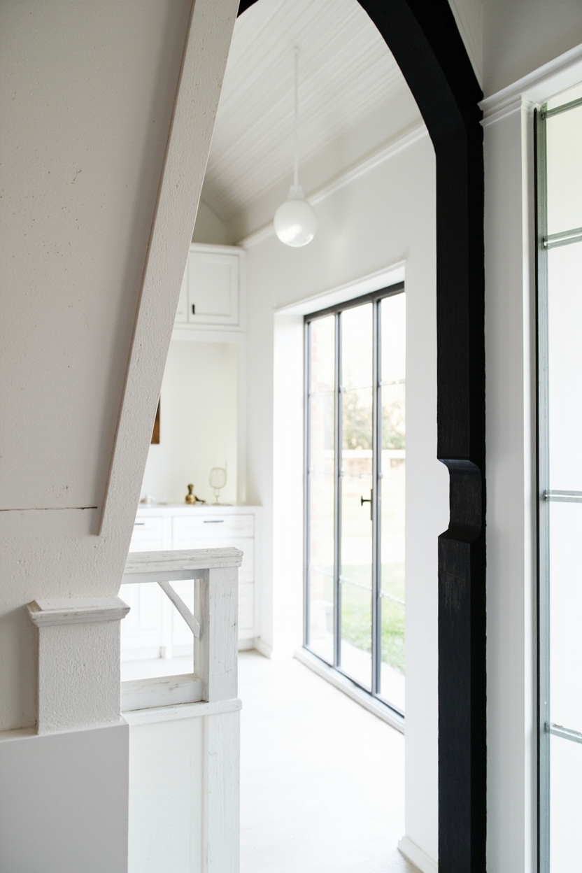Black-Trim Contrast - White Farmhouse