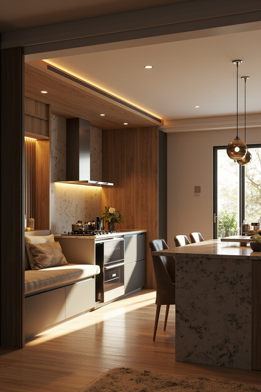 Breakfast Nooks Within Open Kitchens