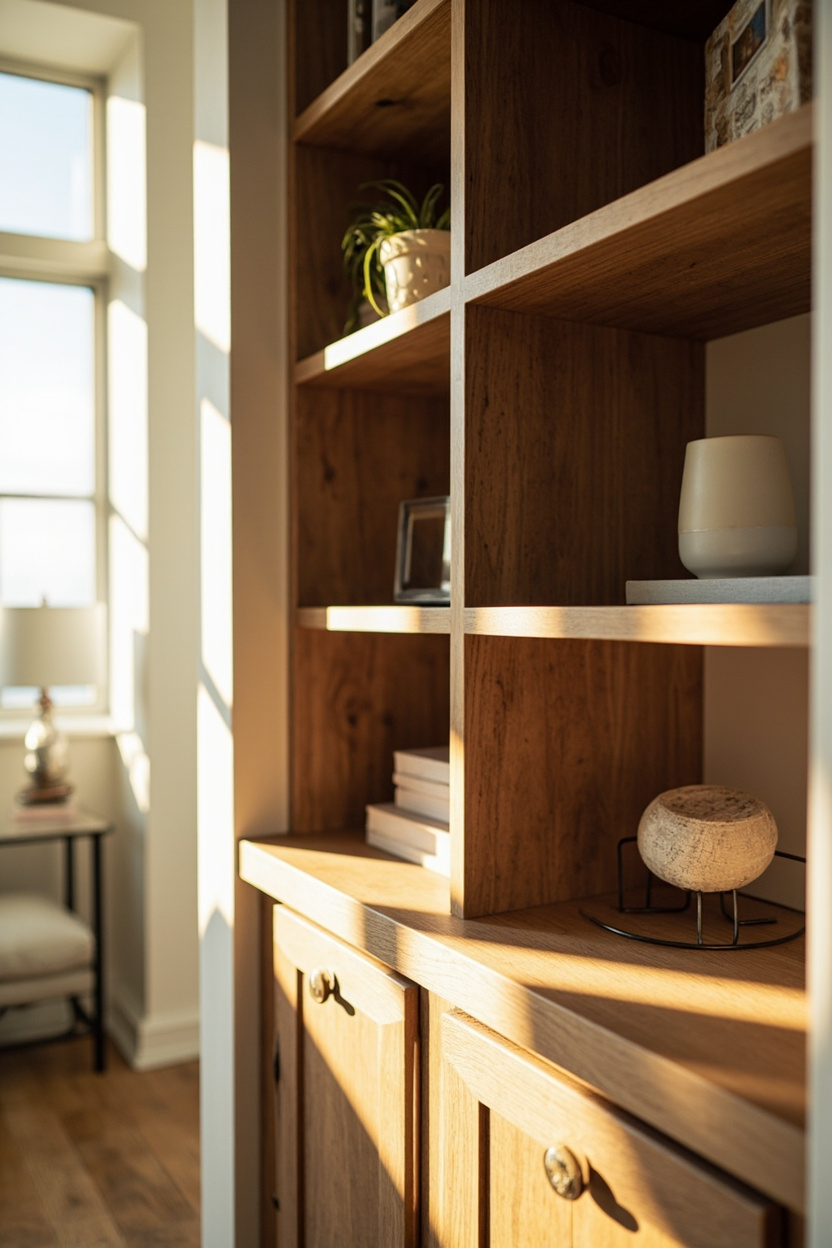 Built-In Beach House Shelving