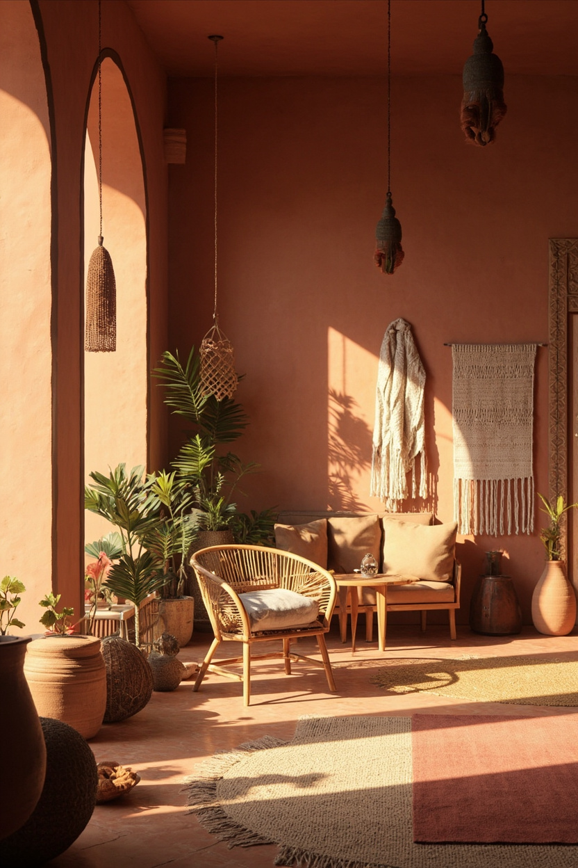 Clay and Terracotta Tones - Boho Chic Decor