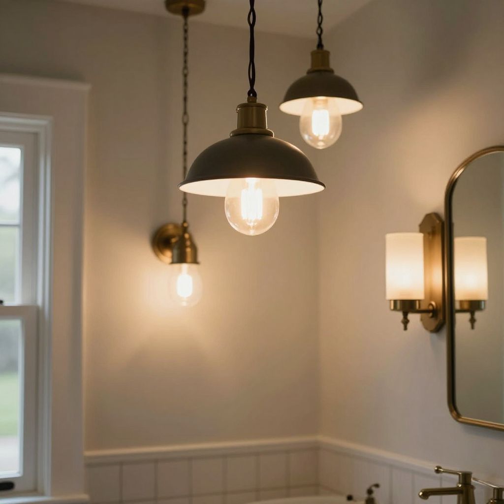 Cozy Lighting Layers: Pendants, Sconces, and Natural Light Strategies - Farmhouse Bathroom