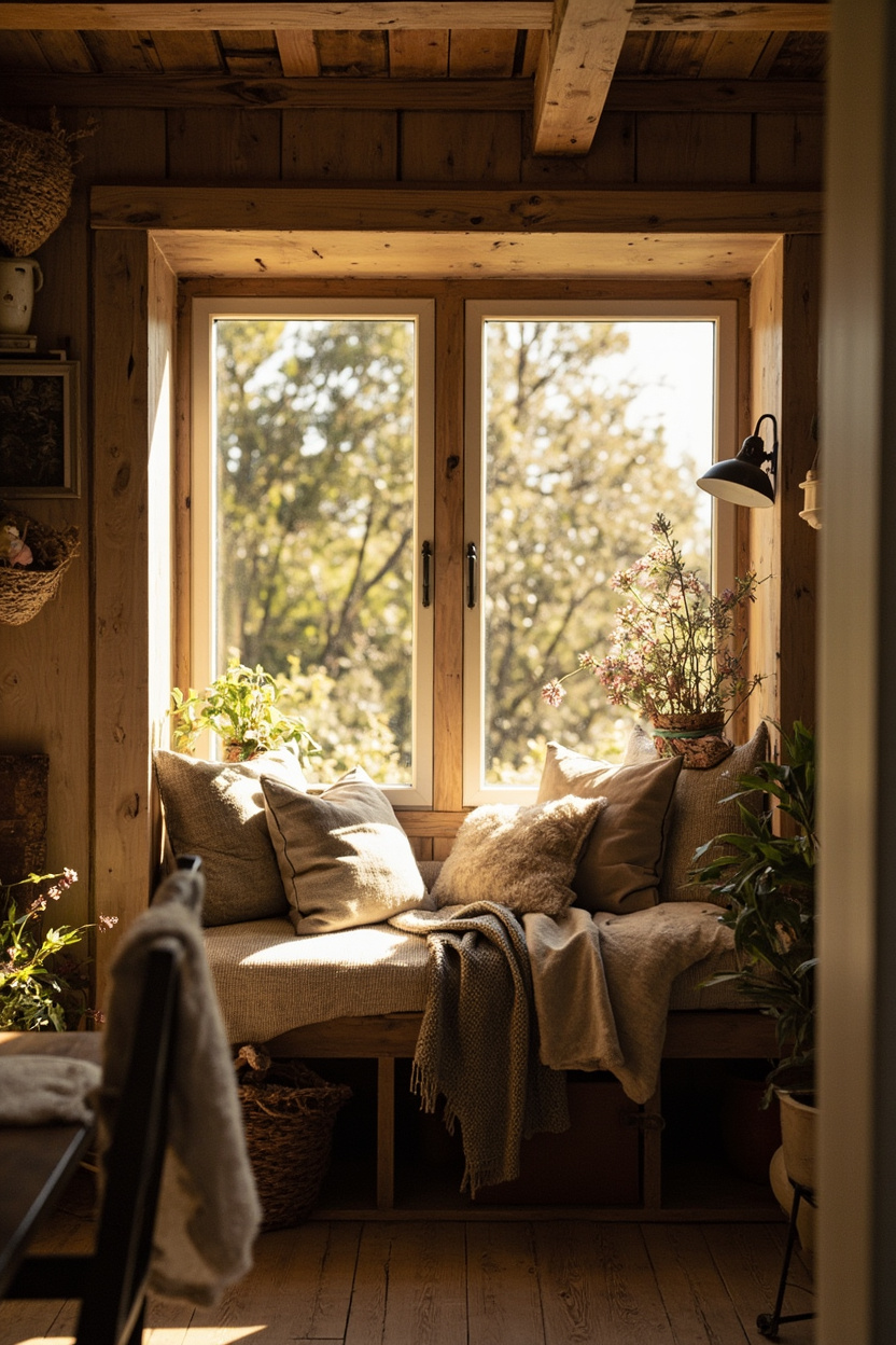 Cozy Nooks: Designing Window Seats for South-Facing Cottage Rooms - Earthy Cottage Home Decor
