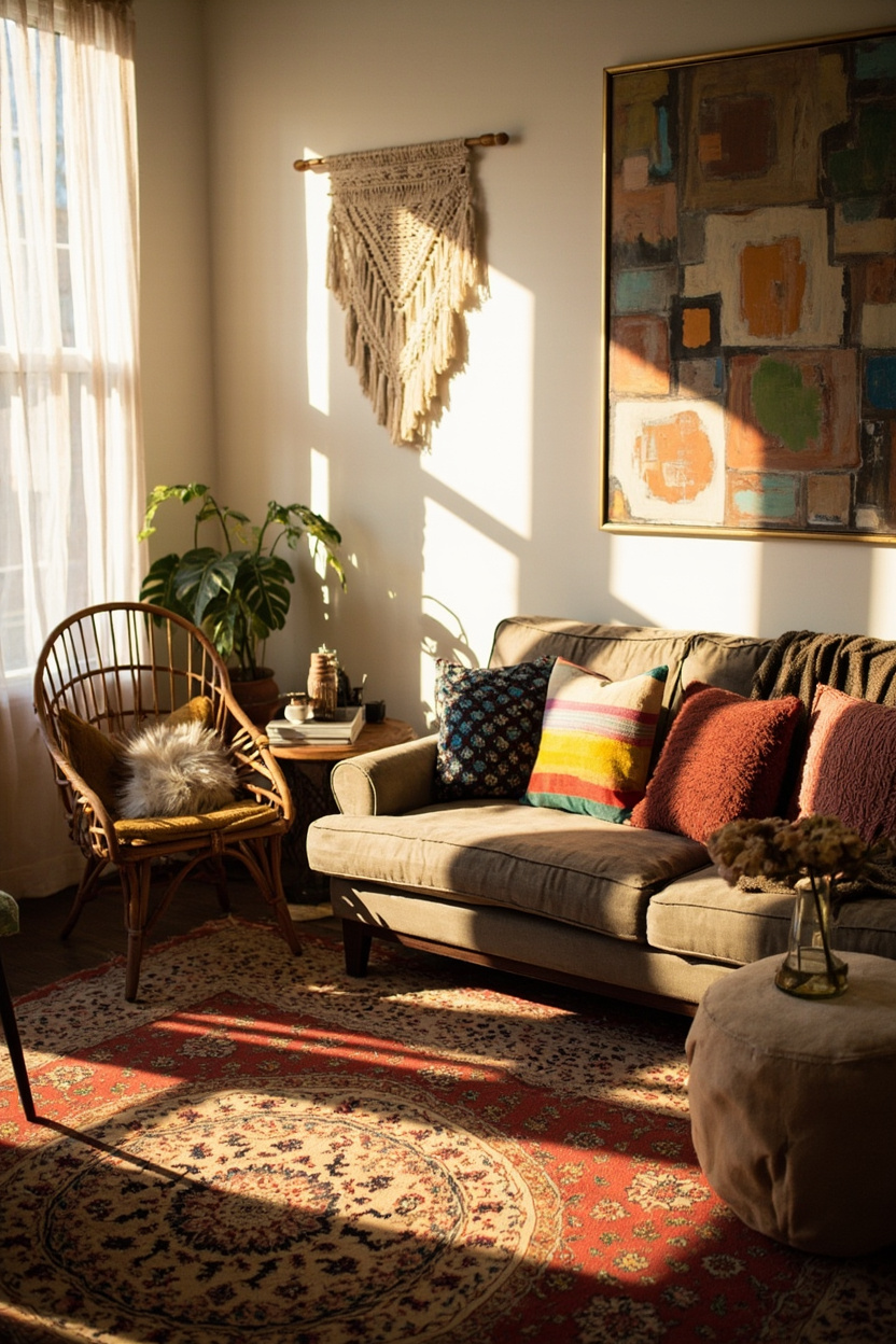 Curated Vintage: Mixing Midcentury Finds with Bohemian Flair - Boho Home Decor