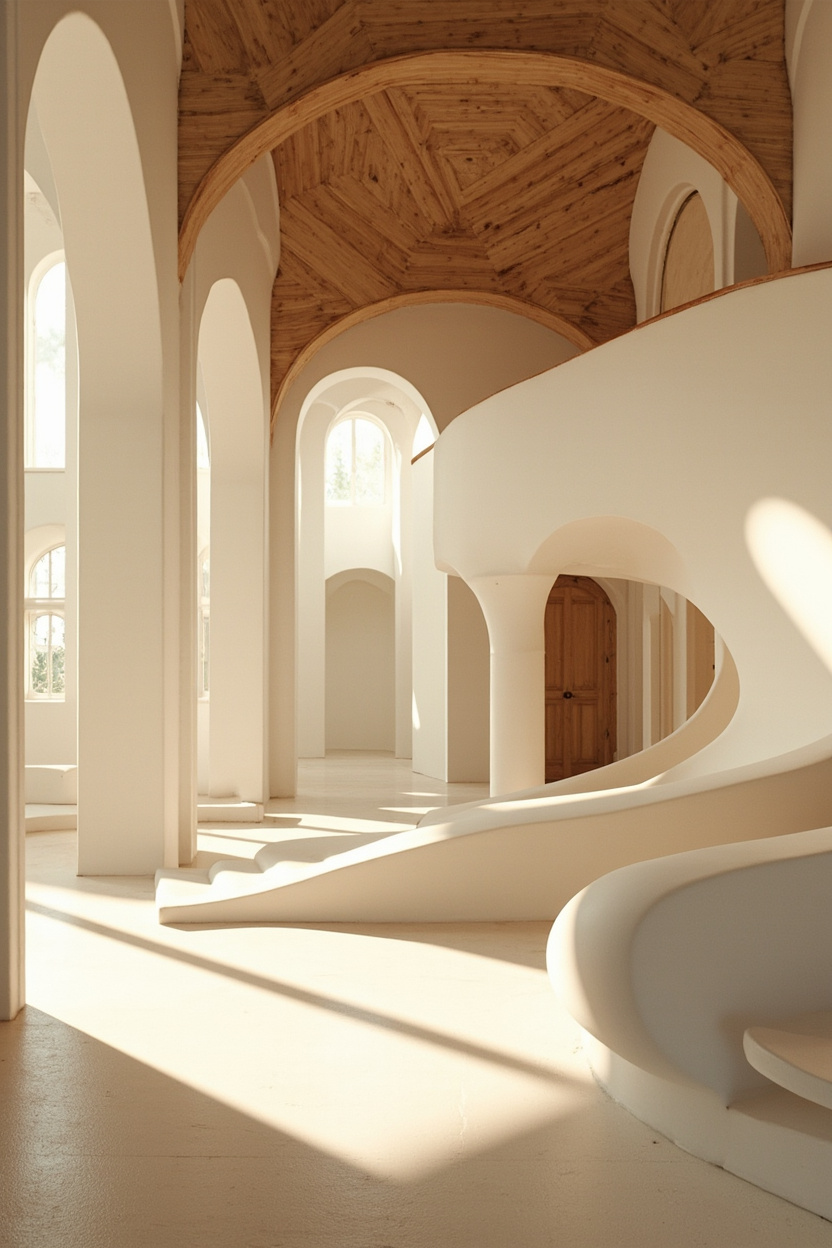 Curved Farmhouse Forms - Farmhouse Interior