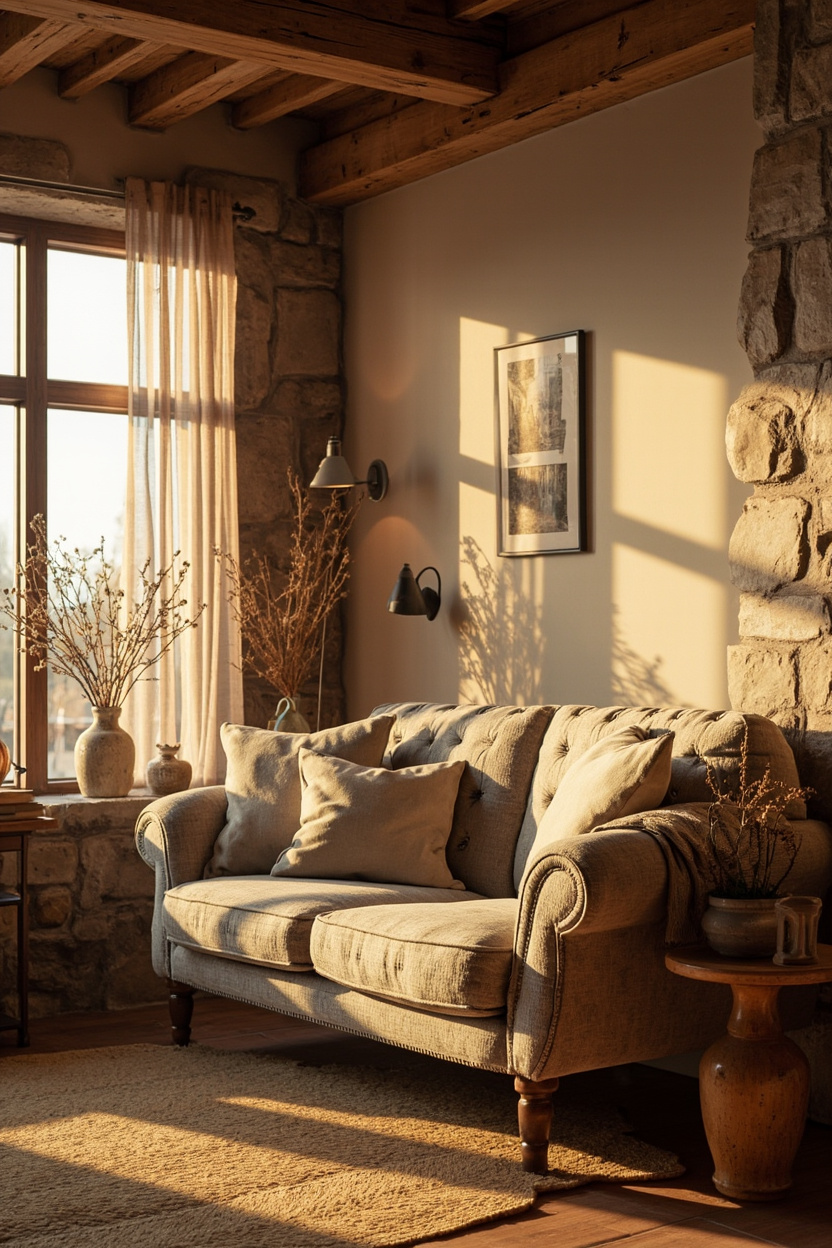 Curved Sofas in Cozy Corners