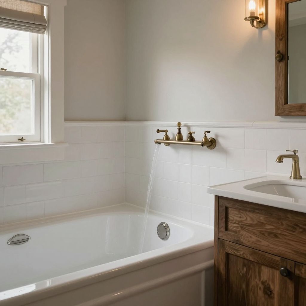 Dual-Function Fixtures: Practicality Meets Charm in Family-Friendly Farmhouse Baths - Farmhouse Bathroom