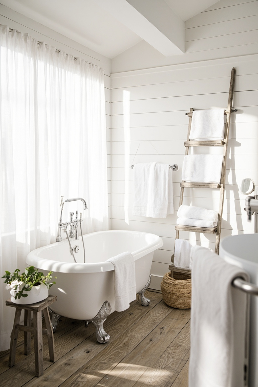 Farmhouse White Bathrooms - White Farmhouse