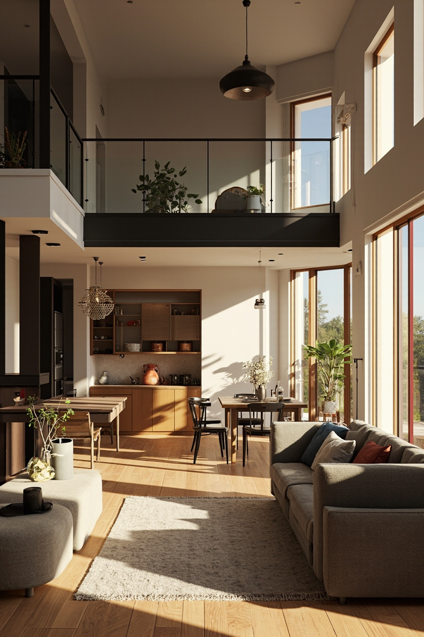 Flexible Open-Plan Room Zoning