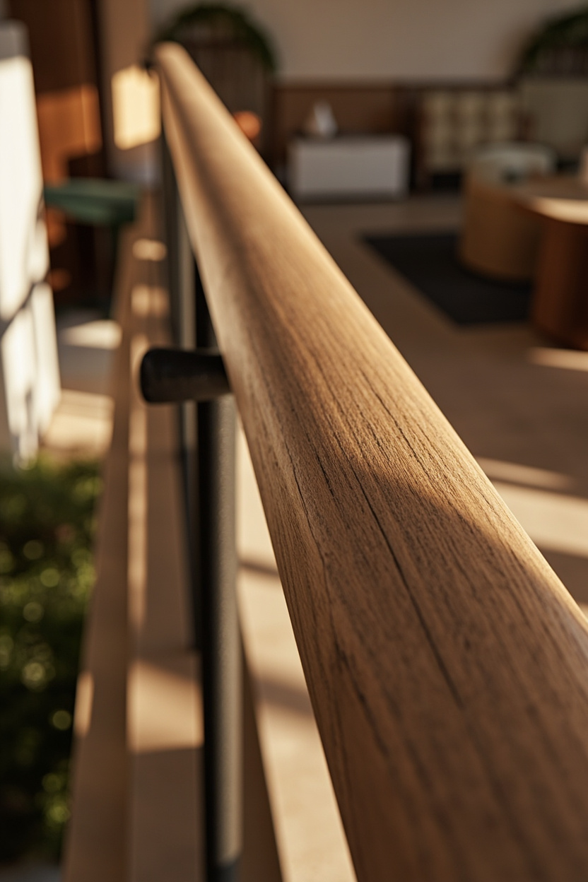 Floating Wood Handrail System
