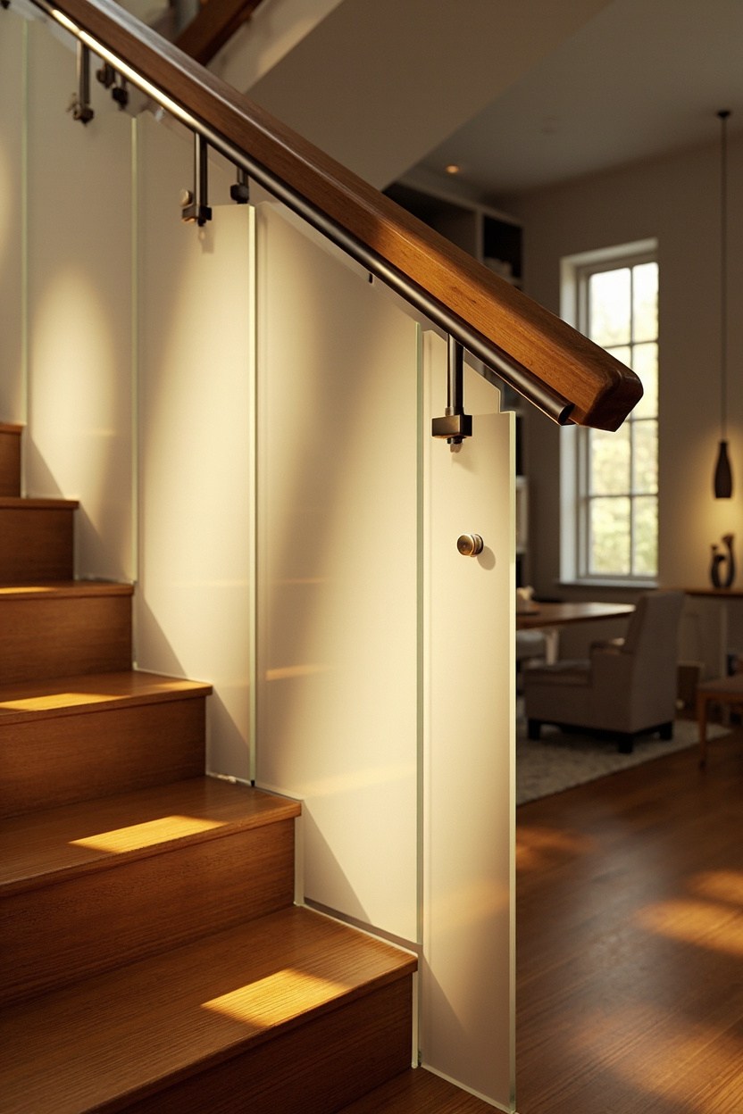 Frosted Glass Privacy Rails