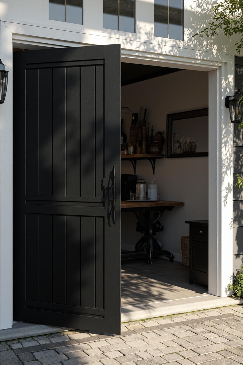 Garage Door Ideas in Black and White