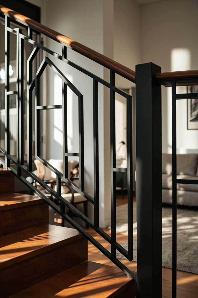 Geometric Wrought Iron Infill