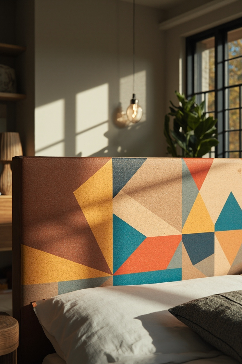 Hand-Painted Geometric Headboards