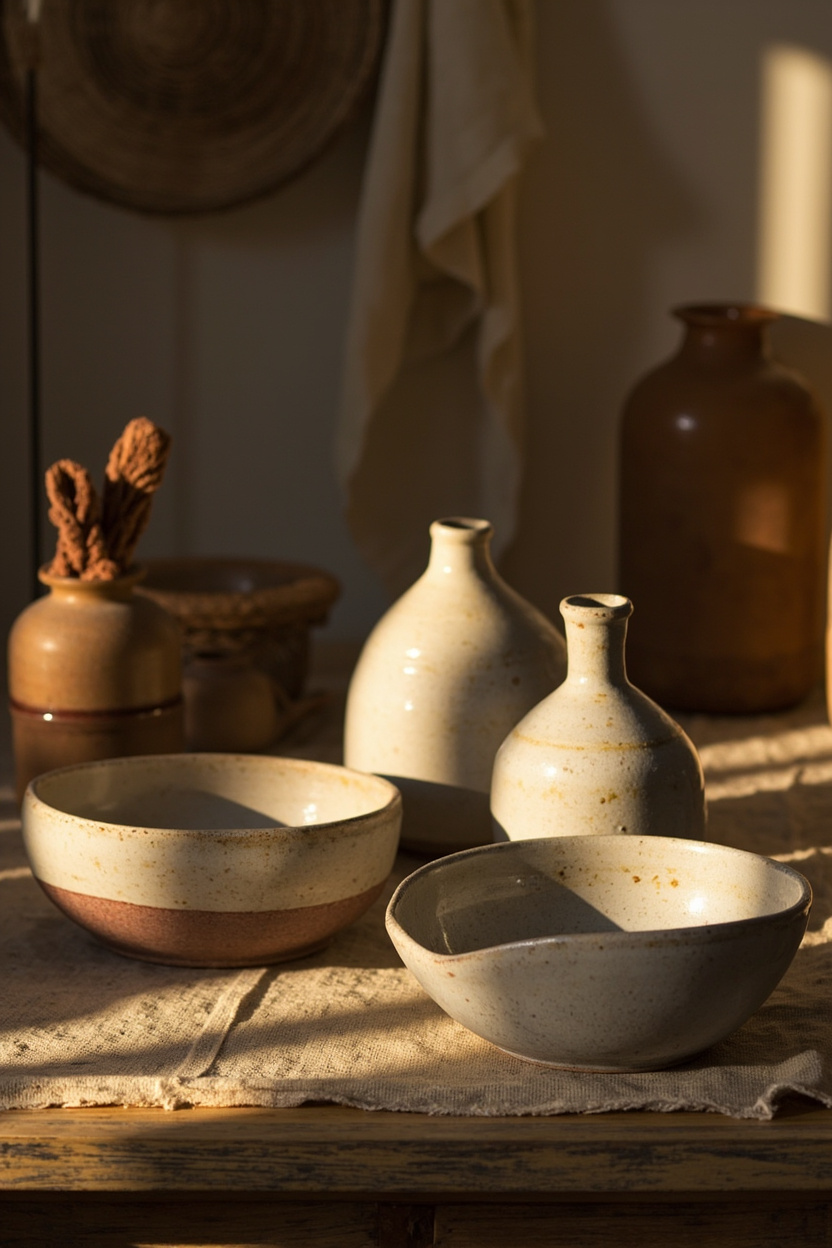 Handcrafted Ceramics and Earthenware for Everyday Cottage Charm - Earthy Cottage Home Decor