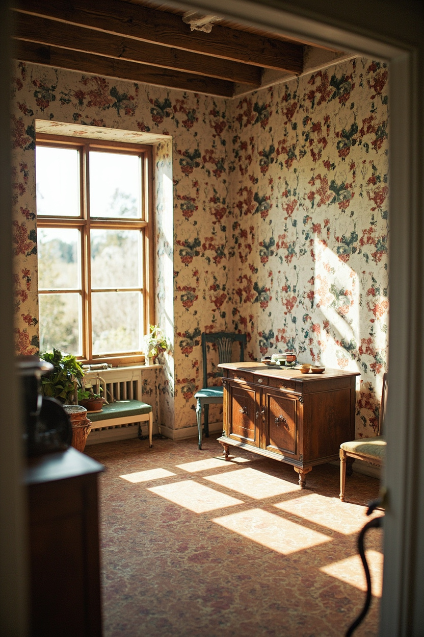 Heritage Wallpaper Prints - Old Farmhouse
