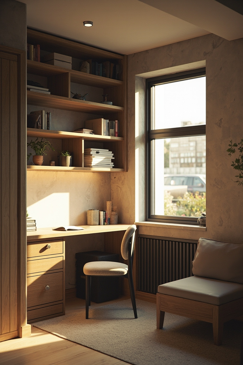 Integrated Home Office Nook Ideas