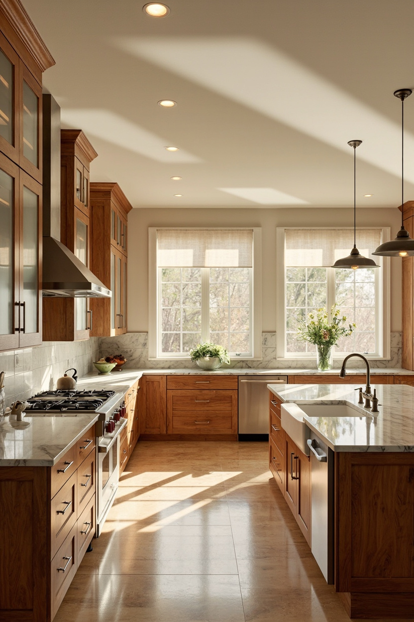 L-Shaped Kitchens with Large Islands