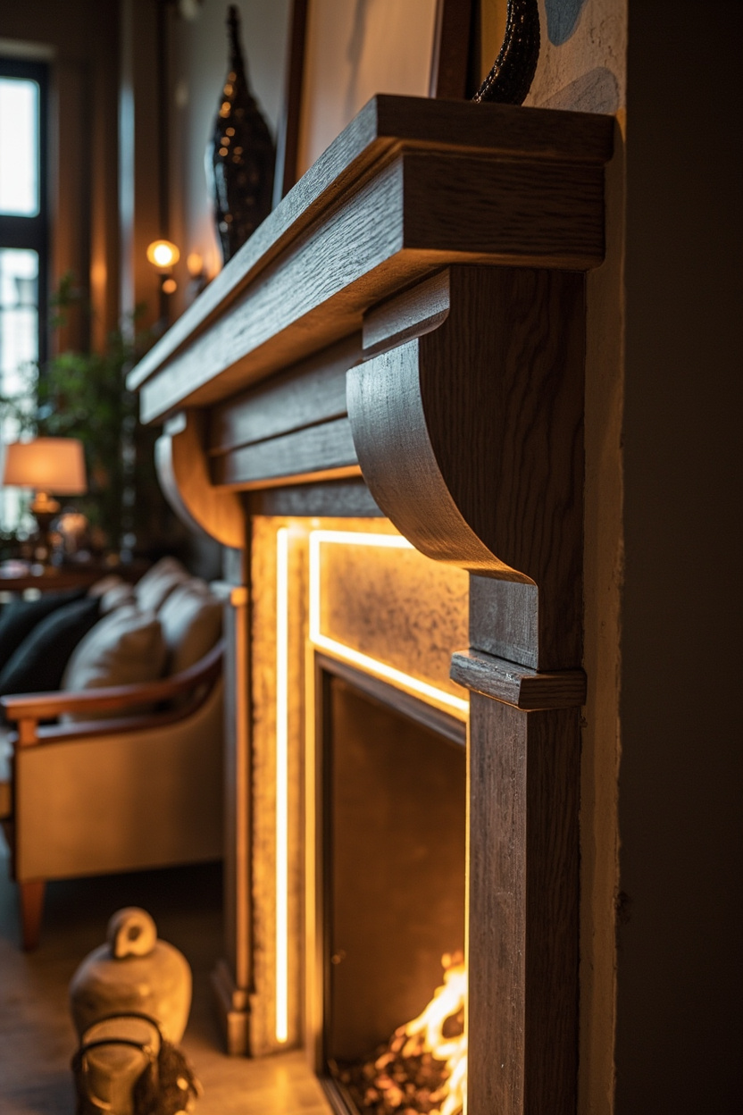 LED-Integrated Mantel Ideas