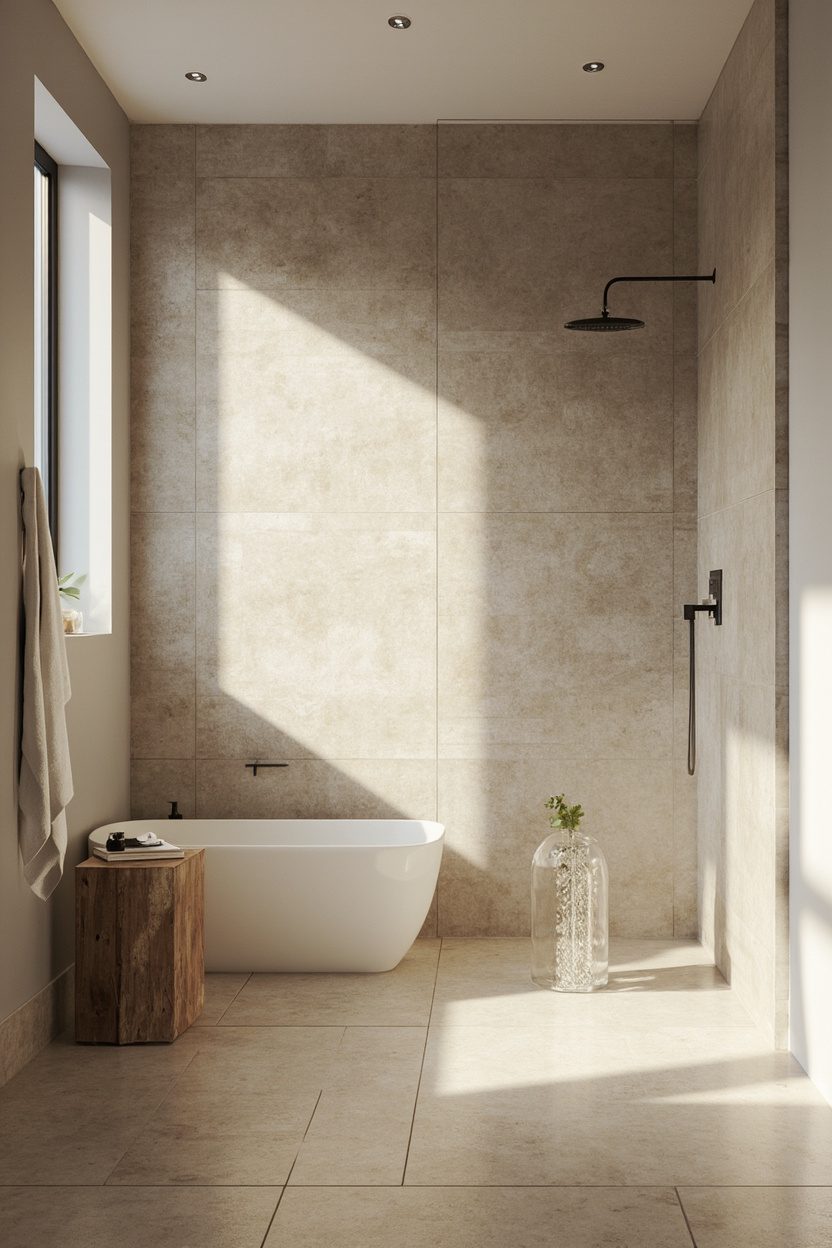 Large Format Neutral Tiles