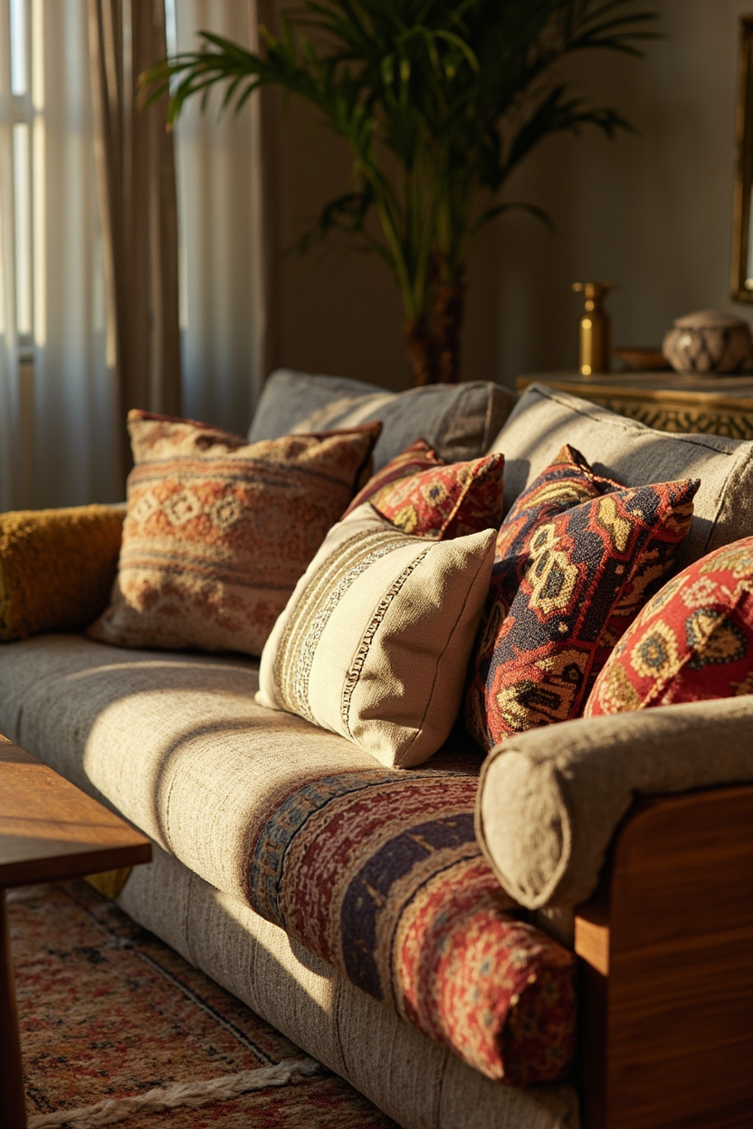 Layered Throw Pillows