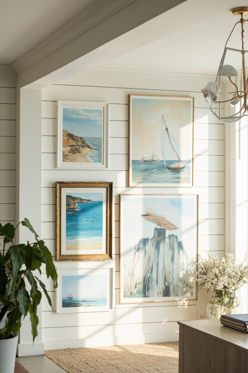Maritime Artwork Displays - Coastal Farmhouse Homes