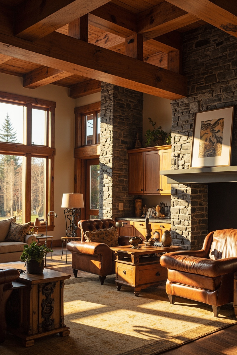 Material Honesty: Wood and Stone Finishes