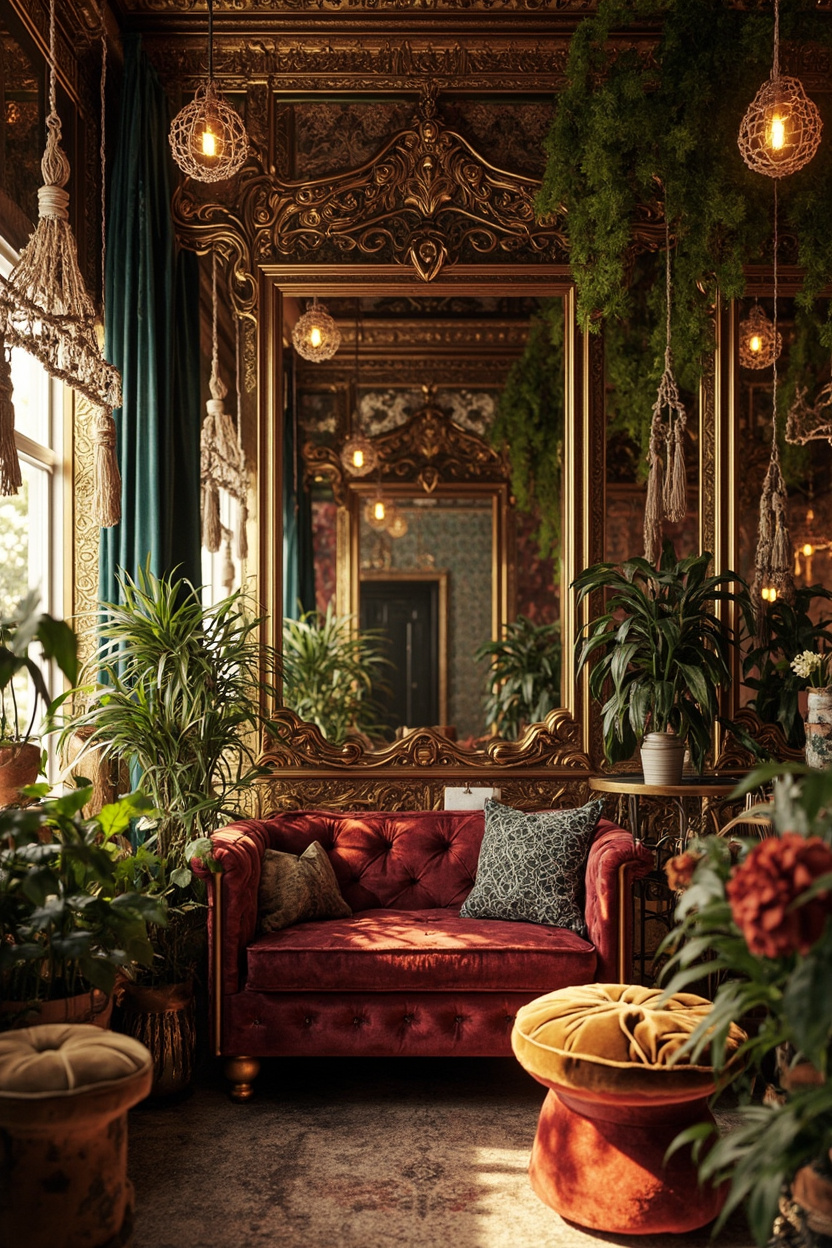 Maximalist Mirror Walls