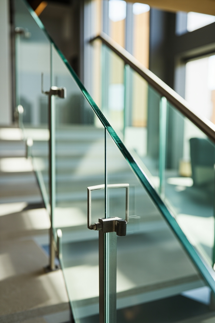 Minimalist Glass Panel Railings