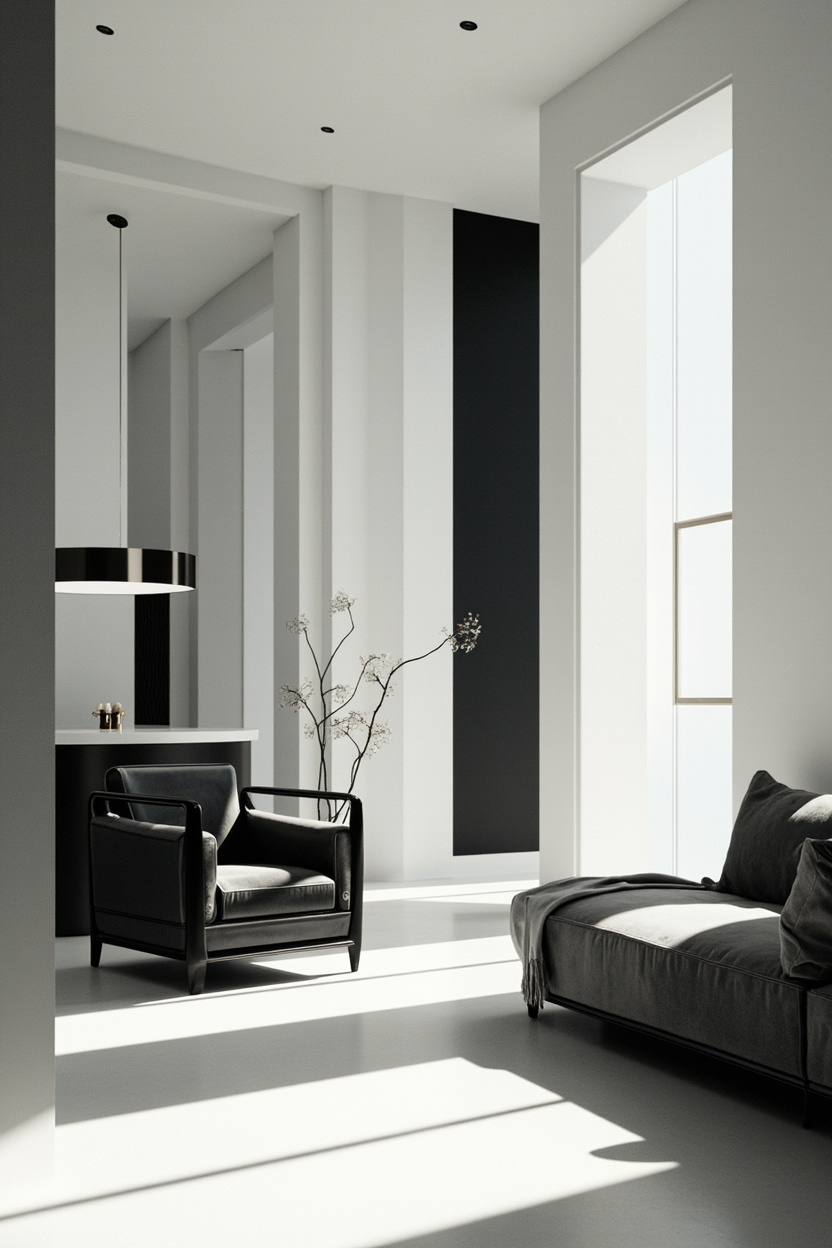 Monochrome Minimal Interiors - Minimalist Home Decor