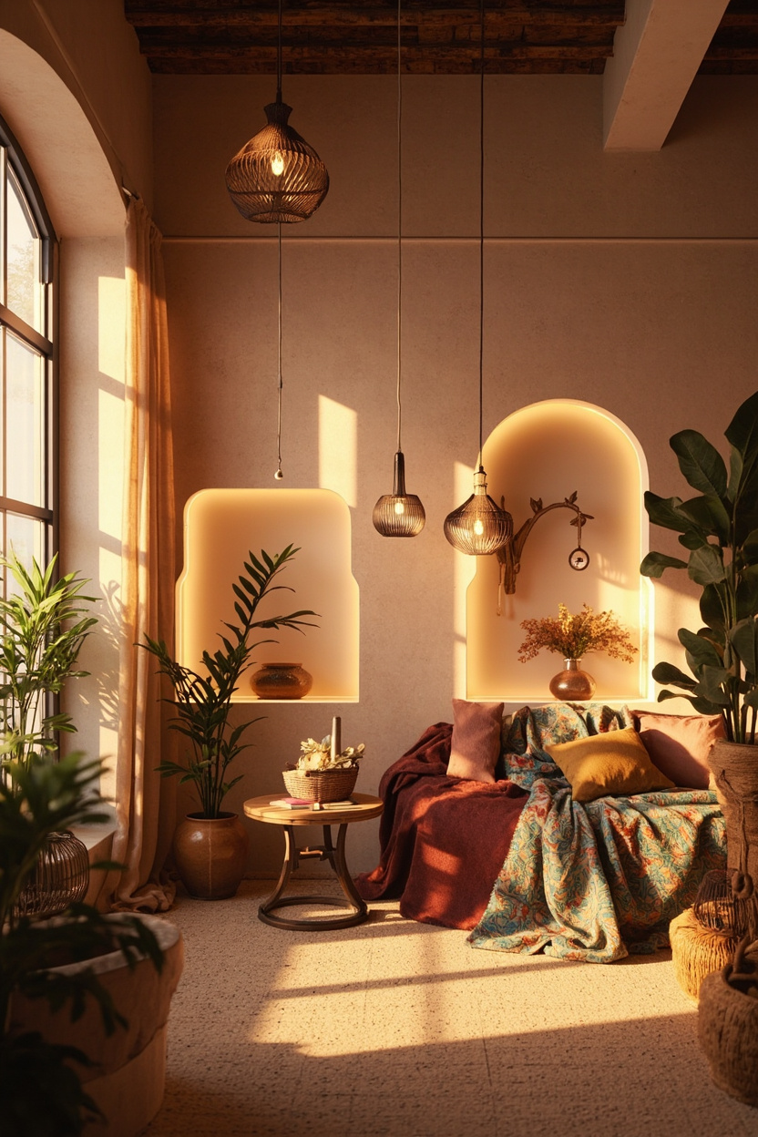 Mood Lighting Niches - Boho Chic Decor