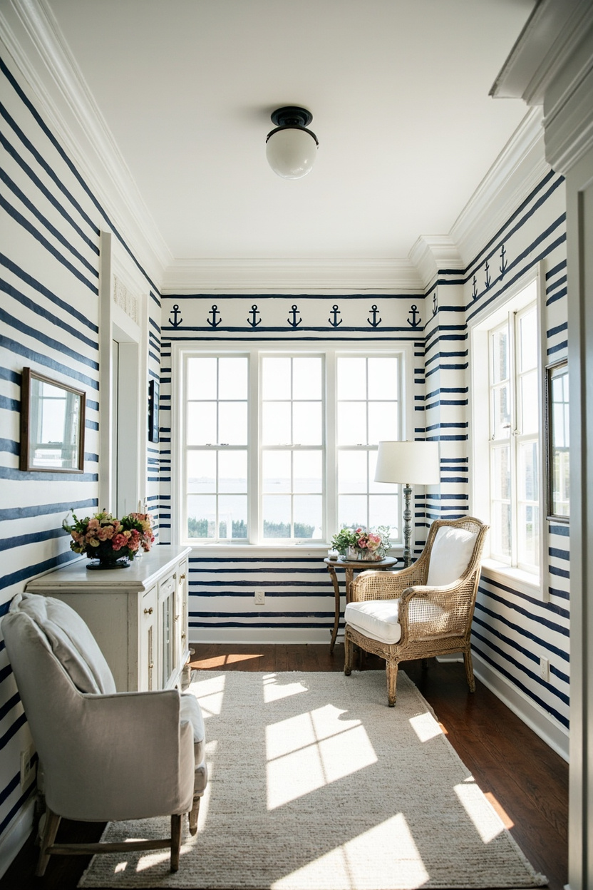 Nautical Pattern Mixes - Coastal Farmhouse Homes