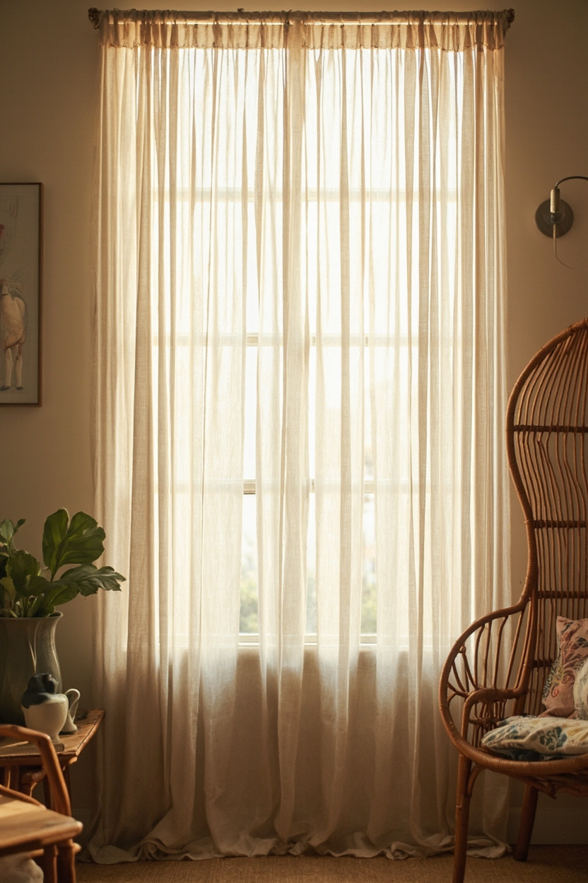 Neutral Linen Drapes