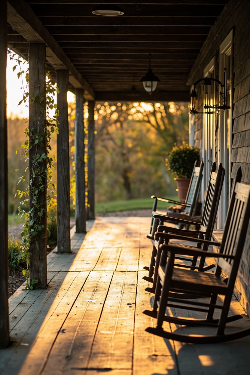 Outdoor Farmhouse: Porches, Rockers, and Weathered Wood Details - Farmhouse Decor