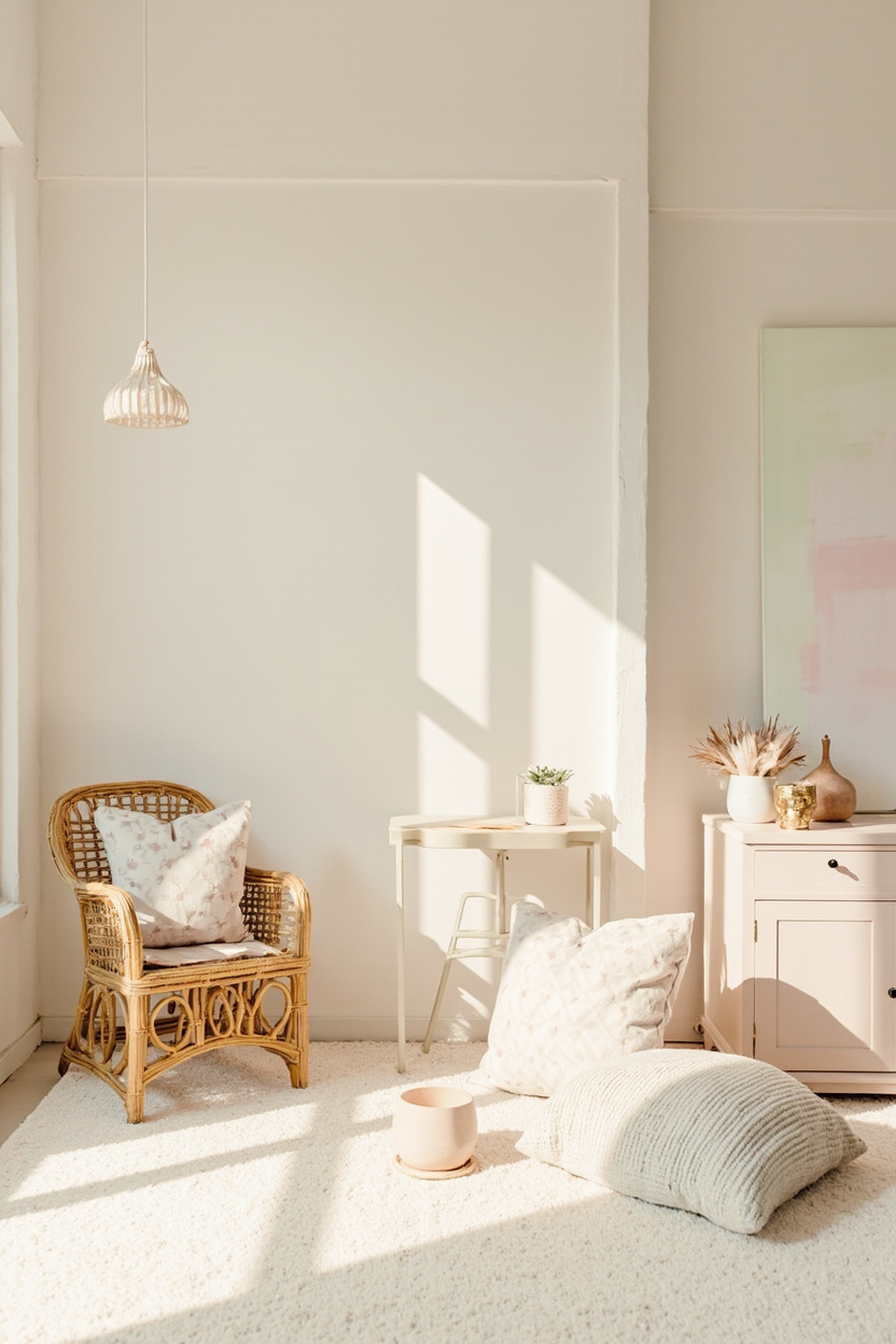 Palette Play: Pale Walls and Pastel Accents for a Soft Farmhouse Feel - Farmhouse Decor