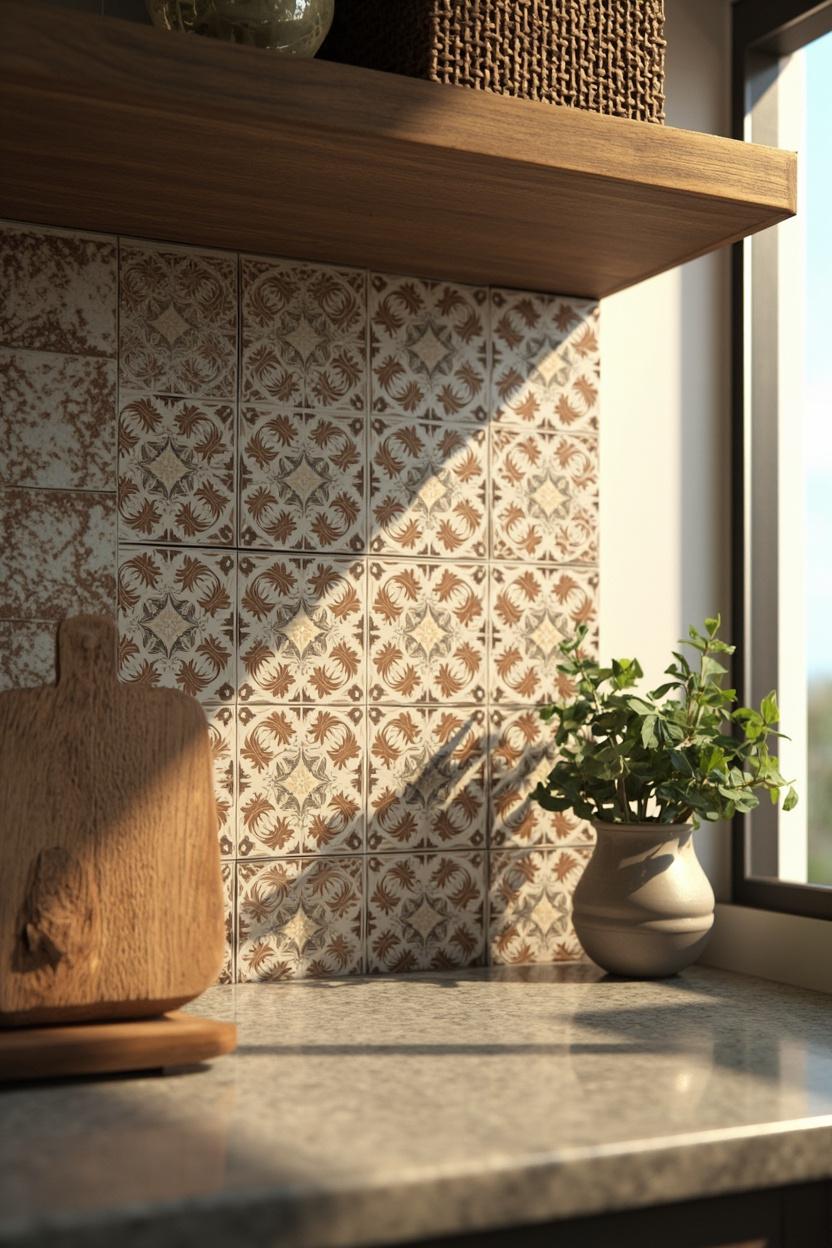 Patterned Encaustic Tile Accents