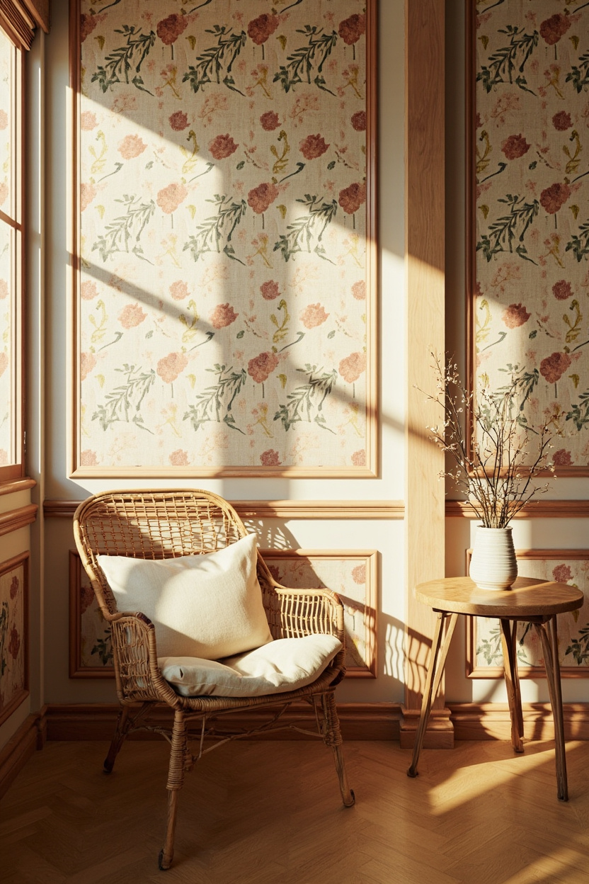 Patterned Wallpaper Panels