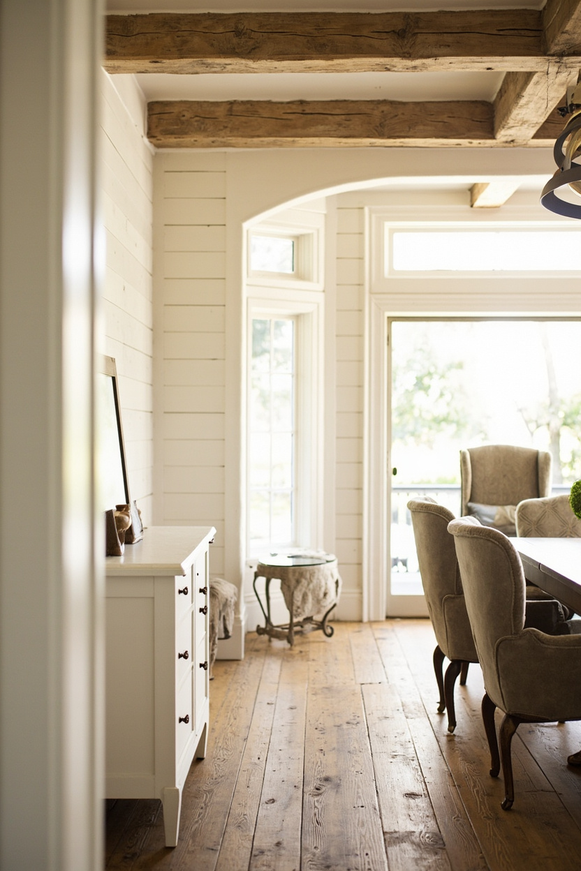 Plaster-Finish Charm - Farmhouse Dining Room Designs