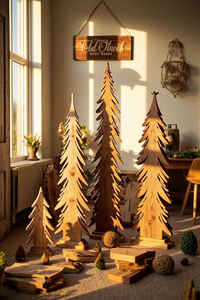 Quick Wood Projects: Simple Trees, Signs, and Ornaments to Make Now - Farmhouse Christmas Decor