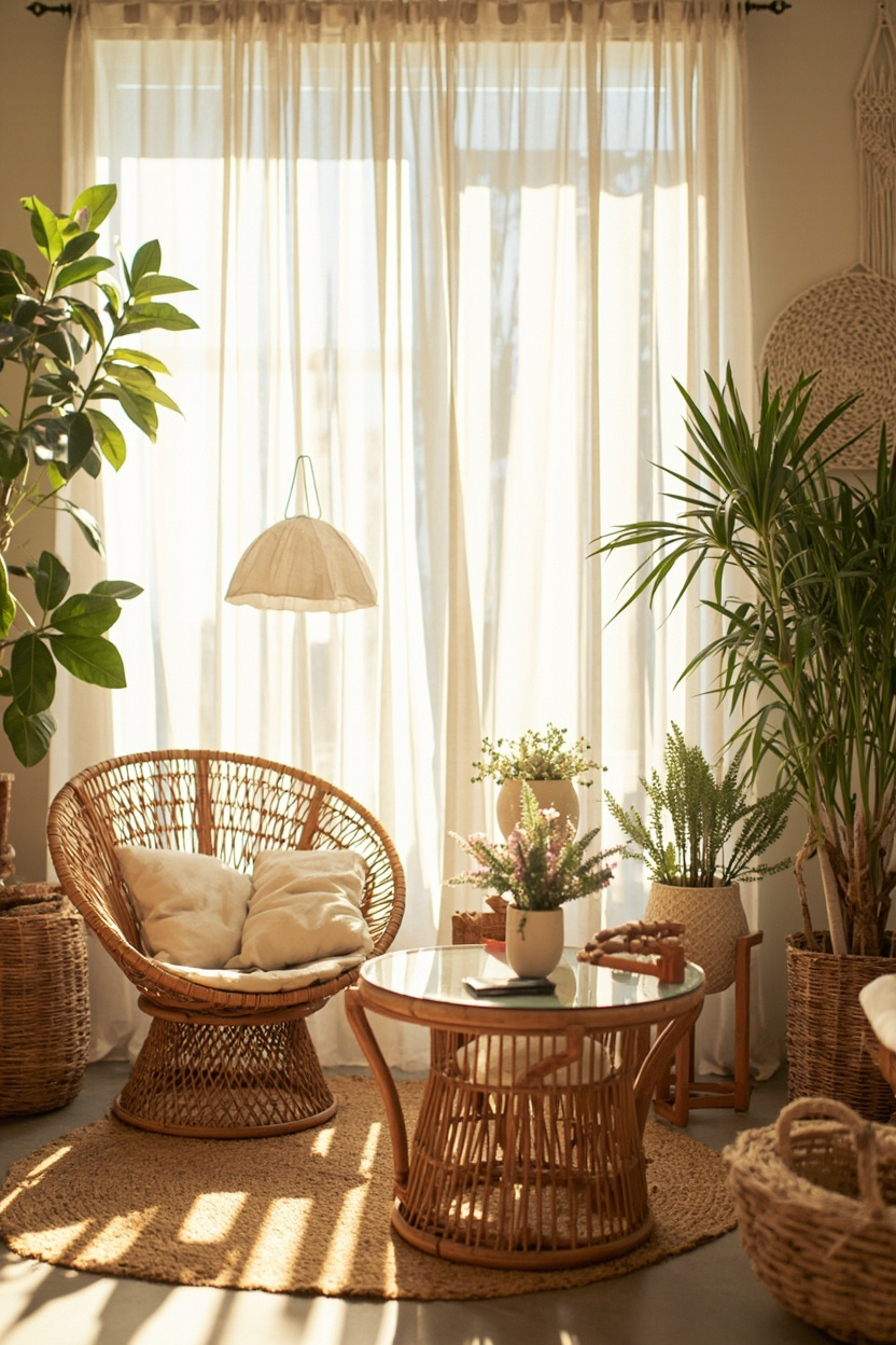 Rattan and Cane Revival - Boho Chic Decor