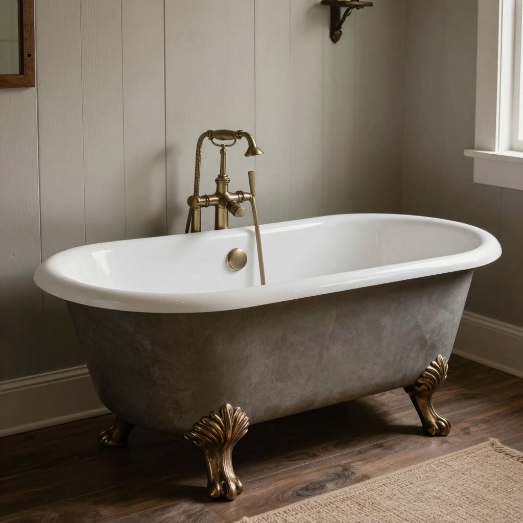 Rustic Clawfoot Charm: Reimagine the Classic Tub for Modern Farmhouse Baths - Farmhouse Bathroom