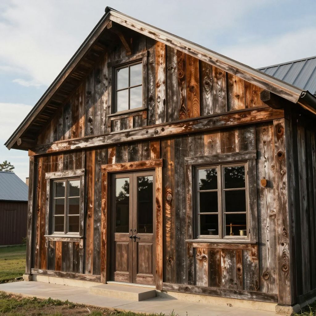 Rustic Reclaimed Wood Facades for Authentic Charm - Farmhouse Exterior