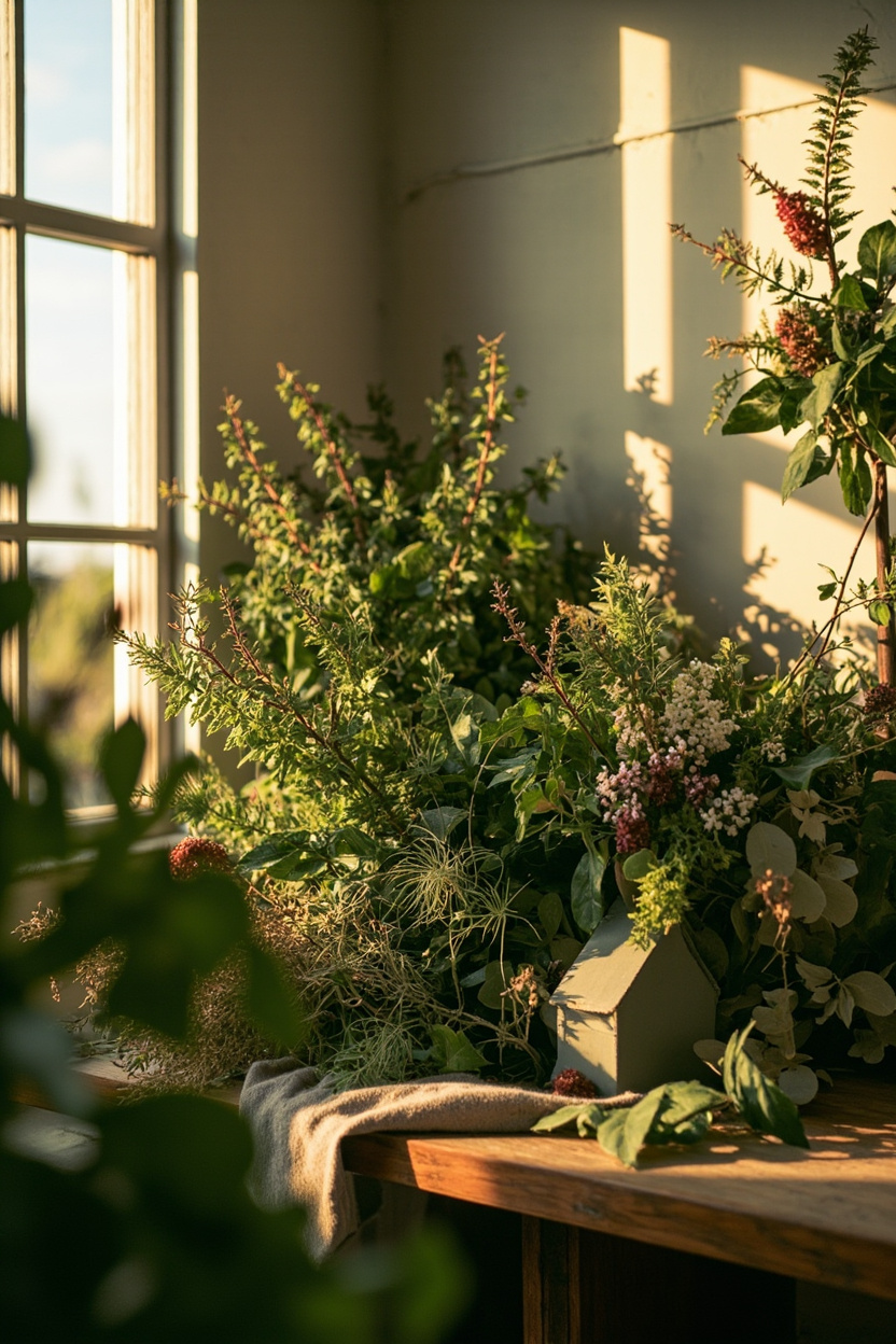 Seasonal Greenery Vignettes - Old Farmhouse