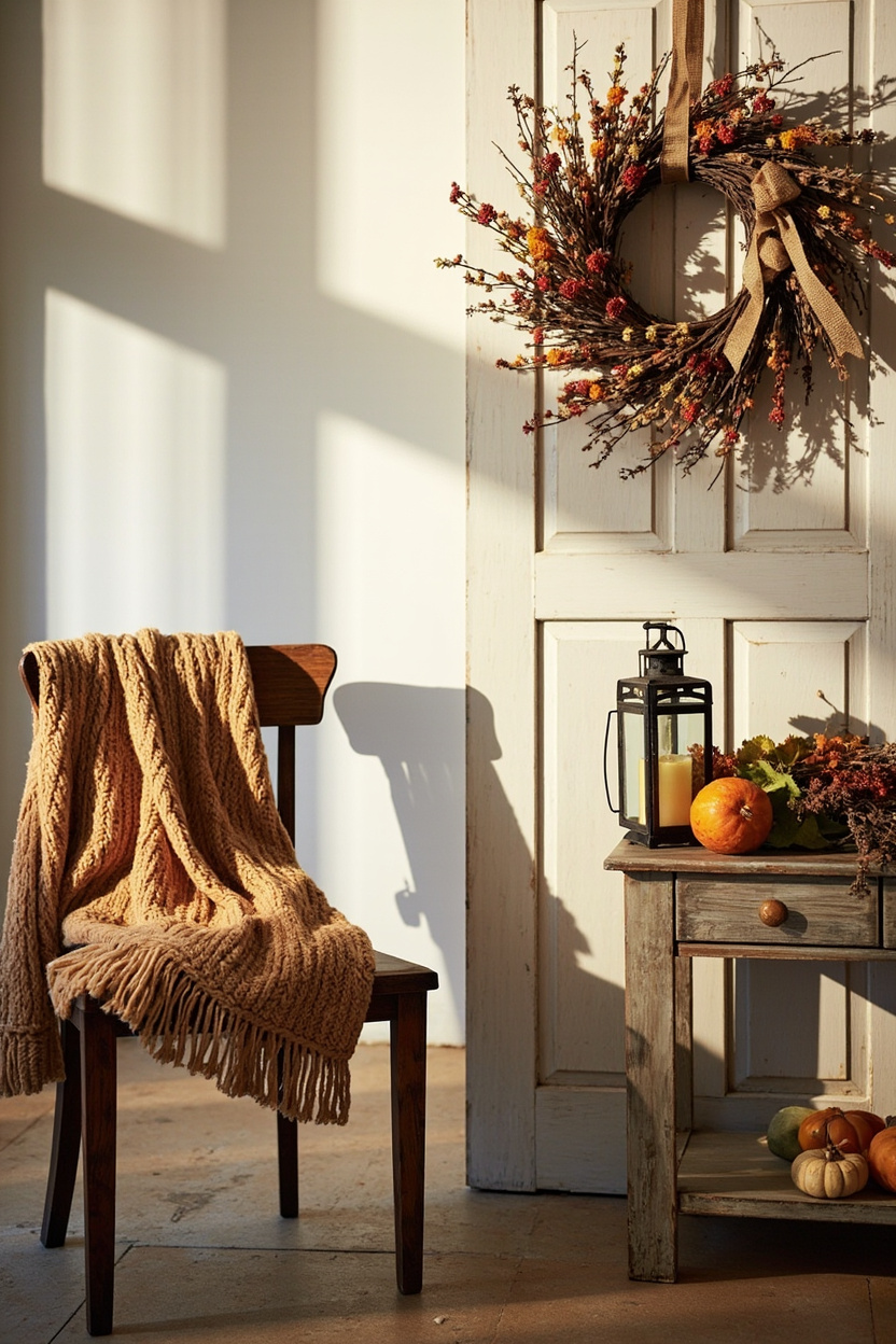 Seasonal Switches: Easy Updates with Throws, Wreaths, and Tabletop Vignettes - Farmhouse Decor