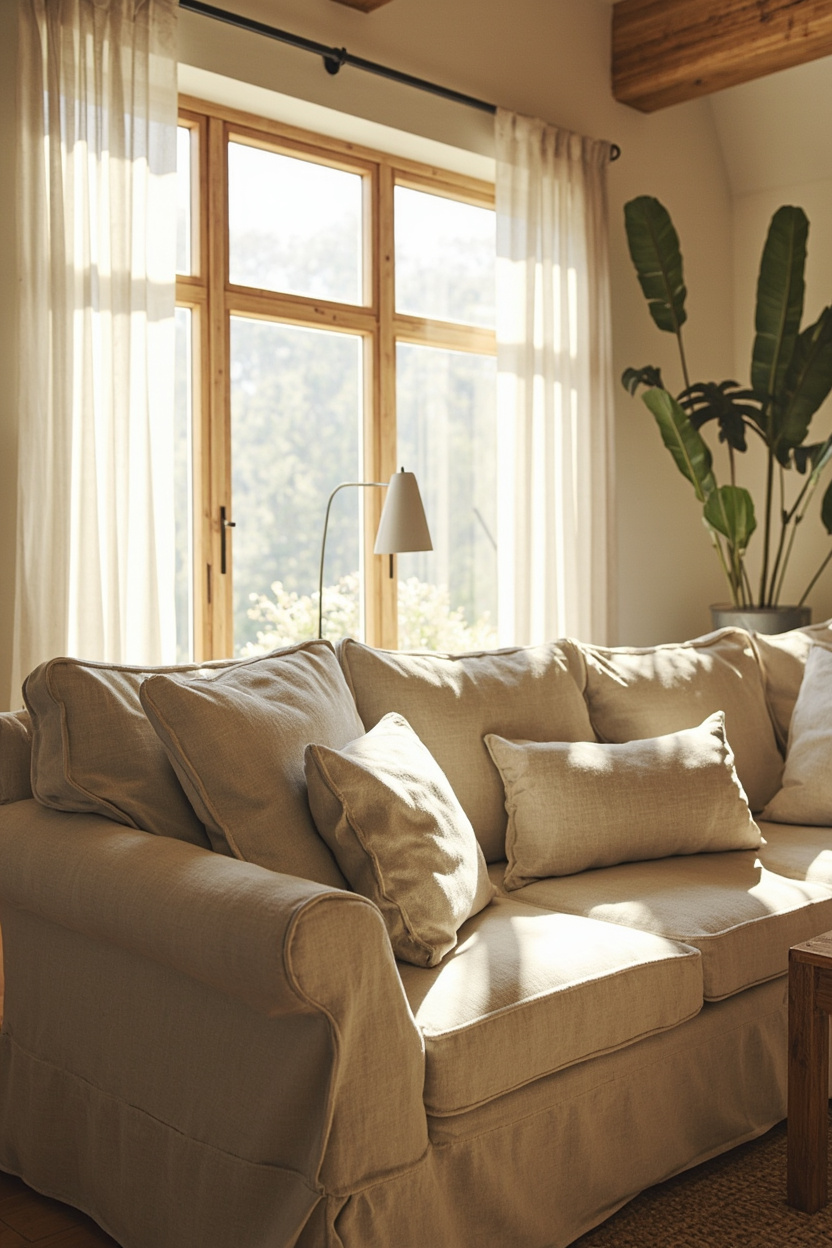 Slipcovered Sofas for Casual Farmhouse