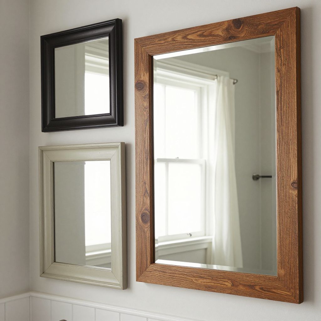 Statement Mirrors & Framing: Adding Character with Wood, Metal, or Painted Frames - Farmhouse Bathroom